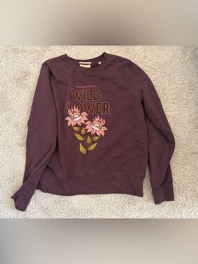 Scotch & Soda Wild Flower Graphic Crewneck Sweater - Plum